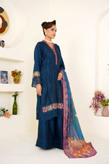 Zinc Embroidered Viscose 3-Piece Pret Suit with Multicolor Dupatta