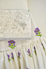 Amethyst Blockprinted Gharara Set