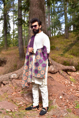 Mosaic shawl (Plum - Men)