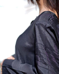 Black Cotton Silk Suit
