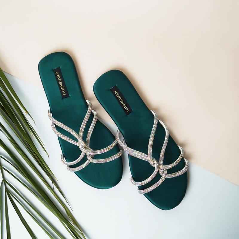 Emerald Green Passion Slides - Jooti Shooti