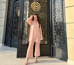 PEACH Scallop Co-ord set