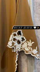 1 Camel Brown Embroidered two pc