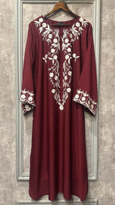 Burgundy Embroidered set (pay-now)