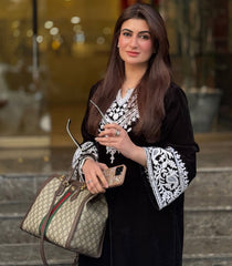 Black Embroidered Velvet Co-ord (pay now)