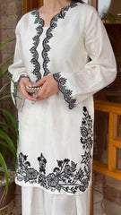 White farshi shalwar set