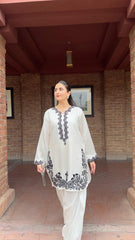 White farshi shalwar set