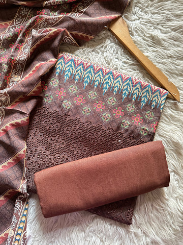 MN12 - Karandi Embroidered 3 Piece