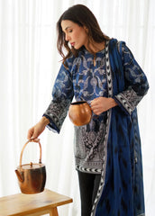 SM02 - Sahar Unstitched 3 Piece Lawn