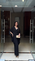 Black embroidery kaftan