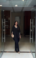 Black embroidery kaftan