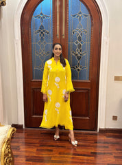 Yellow Flower embroidered set (pay-now)