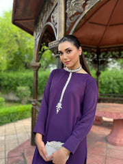 Purple Embellished Stone