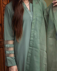 Olive Green Three Piece Suit