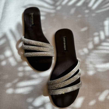 Black Lovestruck Slides - Jooti Shooti