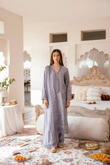 FLK -8B | Chikankari Khaddar Embroidered 3P