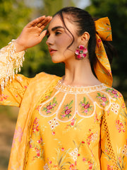 Ivory-01 - Embroidered Lawn 3P
