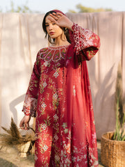 Ivory-02 - Embroidered Lawn 3P