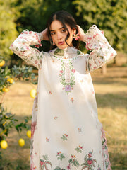 Ivory-05 - Embroidered Lawn 3P