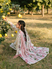 Ivory-05 - Embroidered Lawn 3P