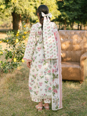Ivory-05 - Embroidered Lawn 3P