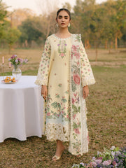 Ivory-06 - Embroidered Lawn 3P