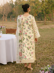 Ivory-06 - Embroidered Lawn 3P