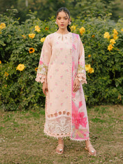 Ivory-10 - Embroidered Lawn 3P