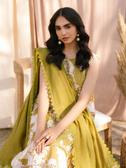 Ivory-12 - Embroidered Lawn 3P