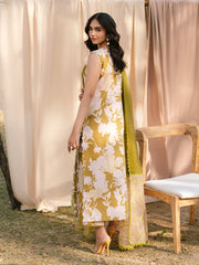 Ivory-12 - Embroidered Lawn 3P