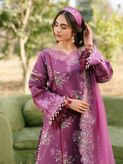 Ivory-13 - Embroidered Lawn 3P