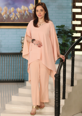 Beaded Cape Dress - Powder Pink