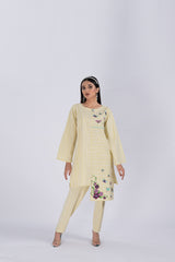 LimeGreen 2PC Embroidered Co-Ord Set