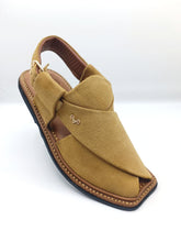 Luxury Beige Peshawari Suede Chappal