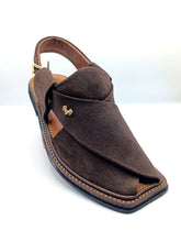 Luxury Dark Brown Peshawari Suede Chappal