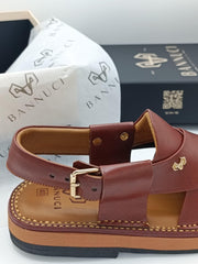 Luxury Red-Maroon Peshawari Kaptaan Chappal