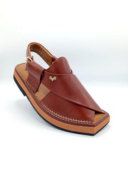 Luxury Red-Maroon Peshawari Kaptaan Chappal