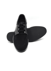 Luxury Suede Derby Black Handmade Shoes
