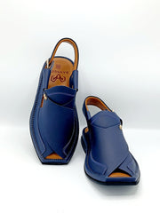 Luxury Zalmi Blue Peshawari Chappal