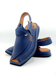 Luxury Zalmi Blue Peshawari Chappal