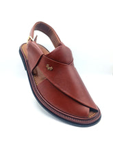 Luxury Round Shape Red Maroon Peshawari Chappal