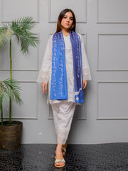 Ghalib Ki Khuwaish Stole (Blue)