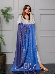 Ghalib Ki Khuwaish Stole (Blue)