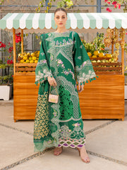 MS-09 - Embroidered Luxury Lawn 3P