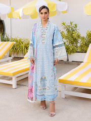 MS-10 - Embroidered Luxury Lawn 3P