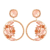 Pink Shiny Rhinestone Earrings
