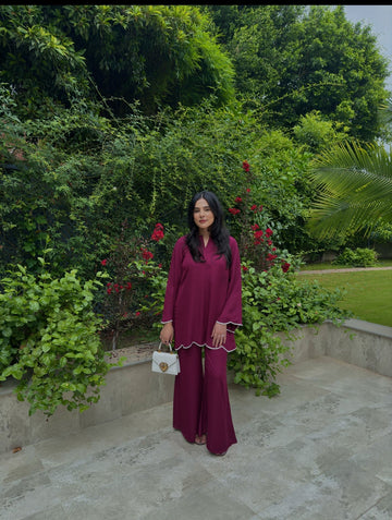 Burgundy Co-ord set (pay-now)