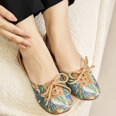 “Tropicana Lace Up Khussa shoes for women, beige leather with multicolor embroidery, ethnic footwear Pakistan”