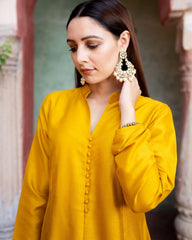 Mustard Katan Silk 2 Piece D2012
