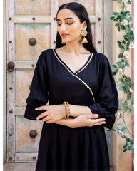 Black Flared Angrakha Set D2023